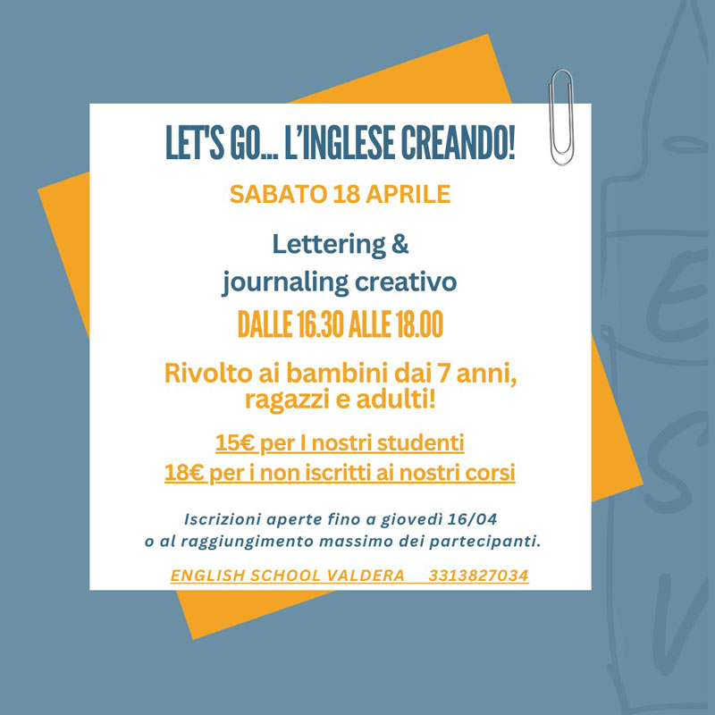 evento journaling inglese